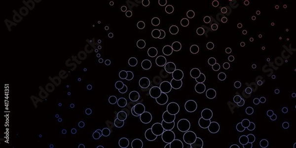Fototapeta Dark Blue, Red vector background with bubbles.