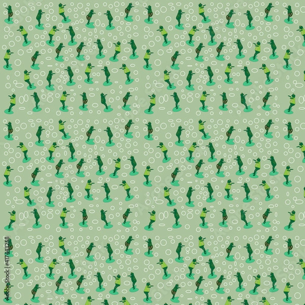 Obraz frogs stand on a water lily