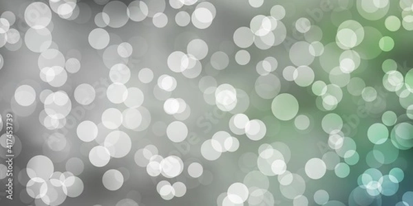 Fototapeta Light Green vector template with circles.