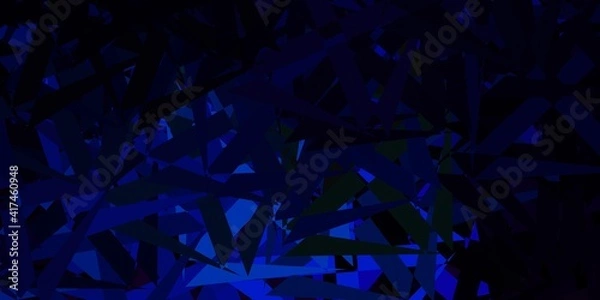 Fototapeta Dark multicolor vector background with polygonal forms.
