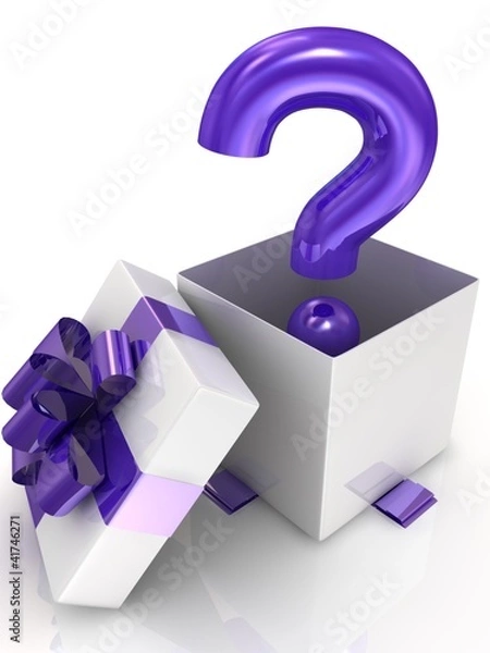 Obraz Box with question