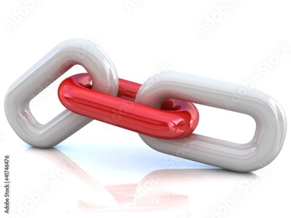 Fototapeta Single chain link