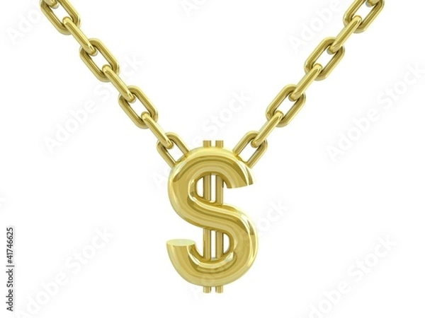 Obraz Dollar sign with chain
