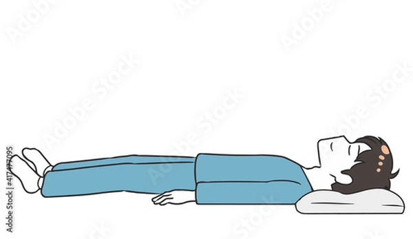 Obraz 寝る　横向き　男性