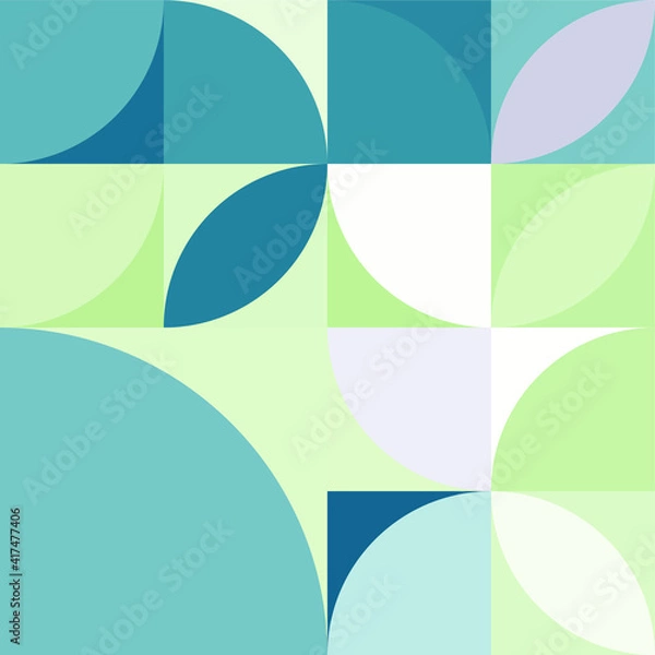 Obraz Mosaic colorful Bauhaus artistic geometric background wallpaper vector design pattern