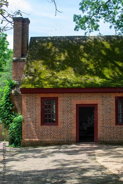 Fototapeta old house with moss