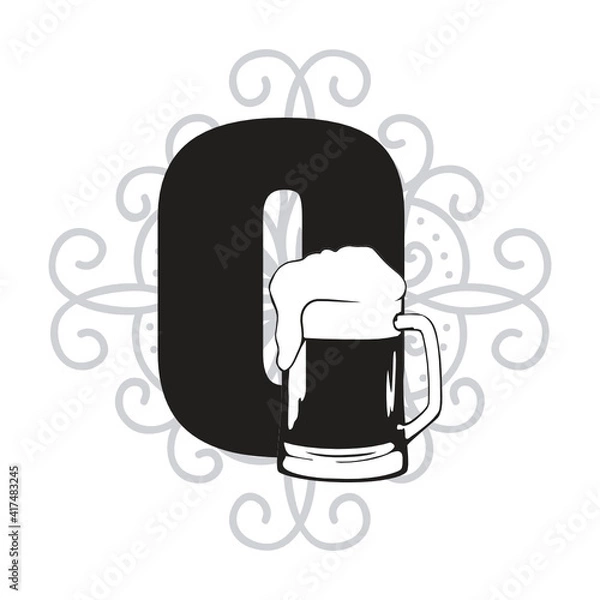 Obraz LETTER O AND BEER
