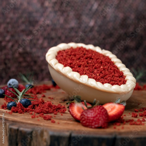 Obraz Close-up of easter egg dessert.