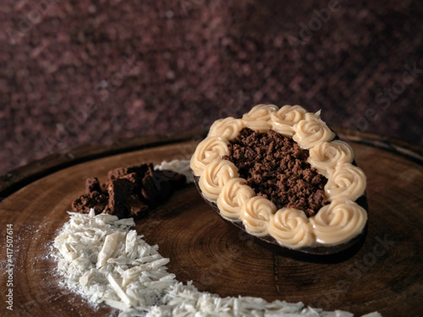 Obraz Close-up of easter egg dessert.