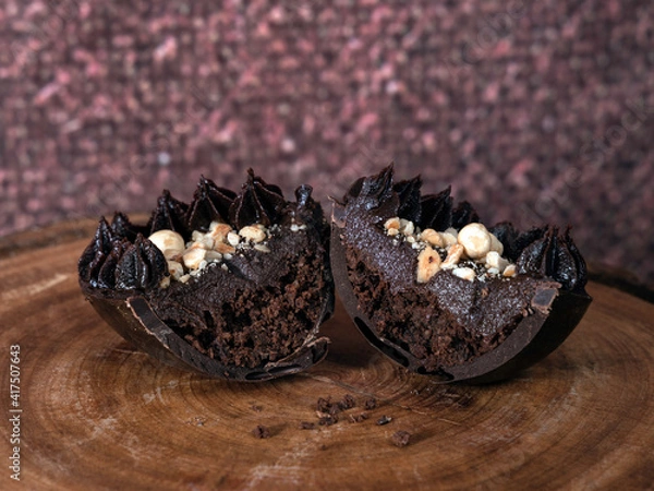 Obraz Close-up of easter egg dessert.