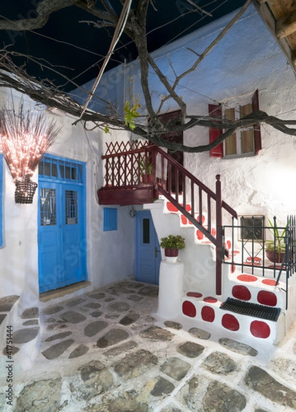Obraz Mykonos house yard