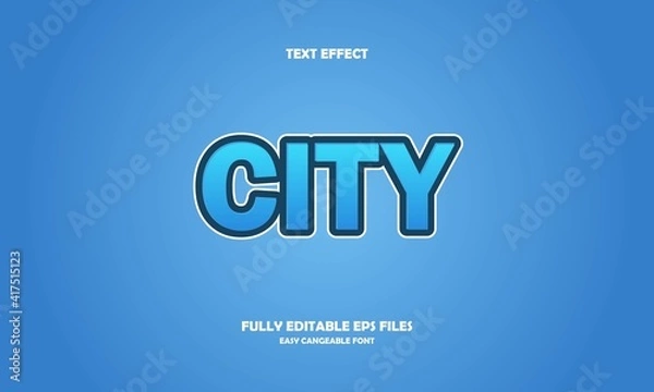 Fototapeta city style editable text effect