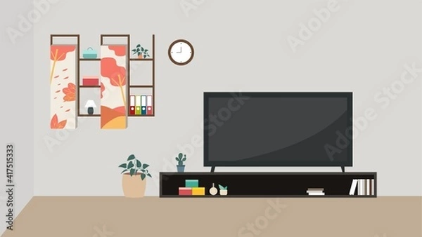 Obraz tv on the floor