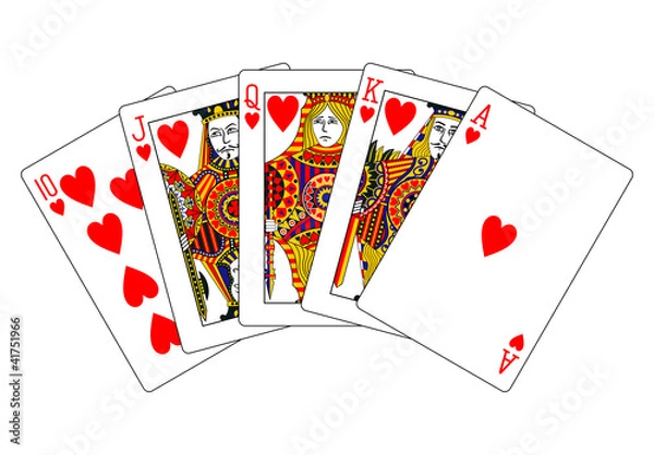Fototapeta hearts royal flush