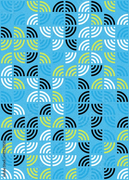 Fototapeta Abstract Geometric Pattern generative computational art illustration