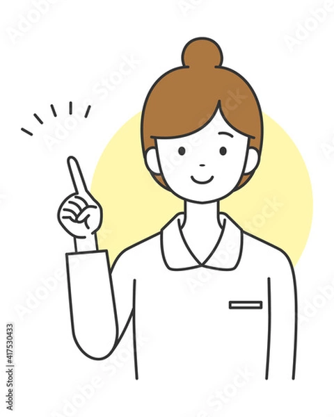 Obraz 説明をする看護師 イラスト素材