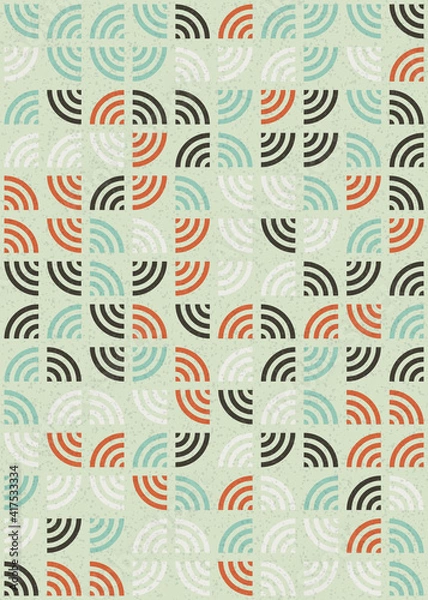 Fototapeta Abstract Geometric Pattern generative computational art illustration