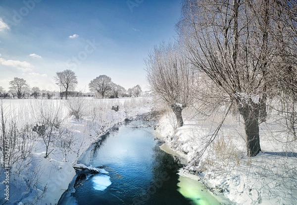 Fototapeta Bach im Winter