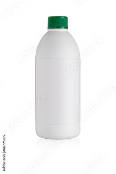 Obraz White plastic bottle with white label