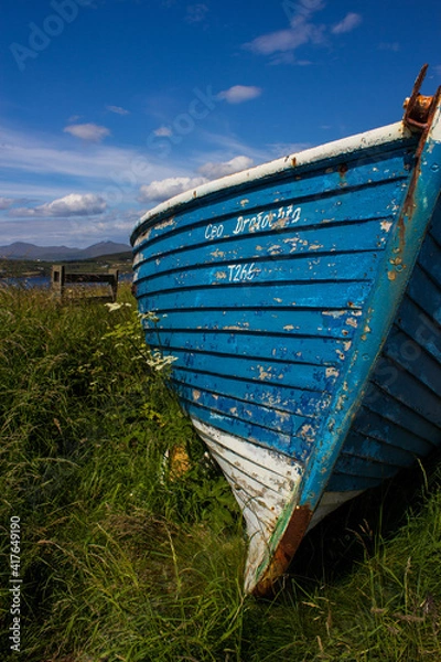 Obraz Old blue boat