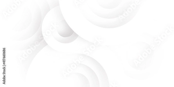 Fototapeta Abstract geometric background with abstract white circles. Vector banner design. Creative white background.