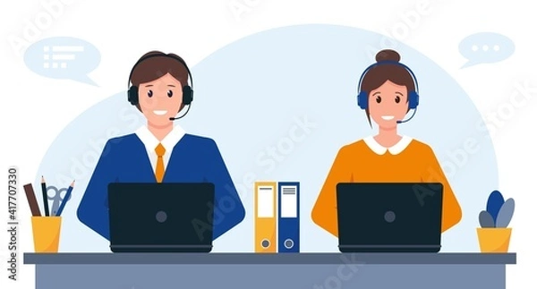 Obraz Customer service, support or call center