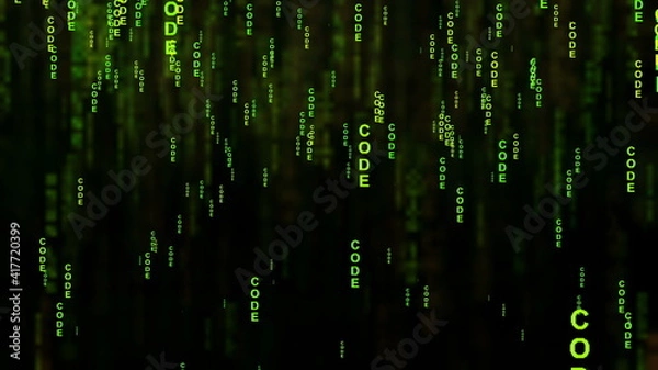 Fototapeta Code text on the screen concept