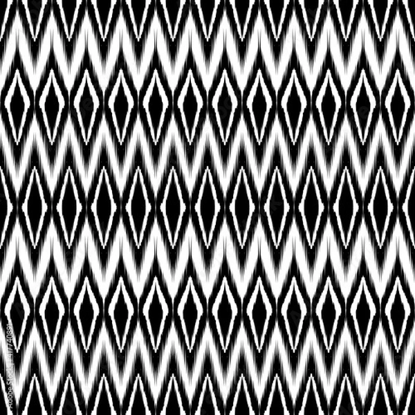 Fototapeta black and white seamless pattern