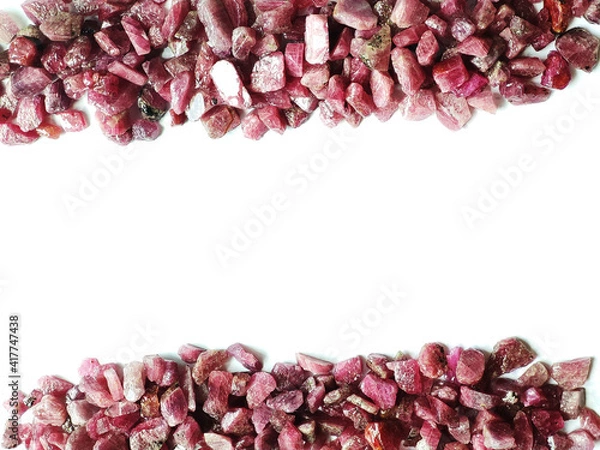 Obraz Natural mineral rough ruby gemstone crystal background