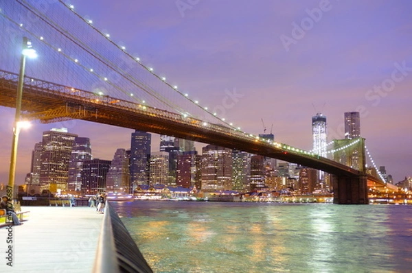 Obraz Pont de Brooklyn la nuit