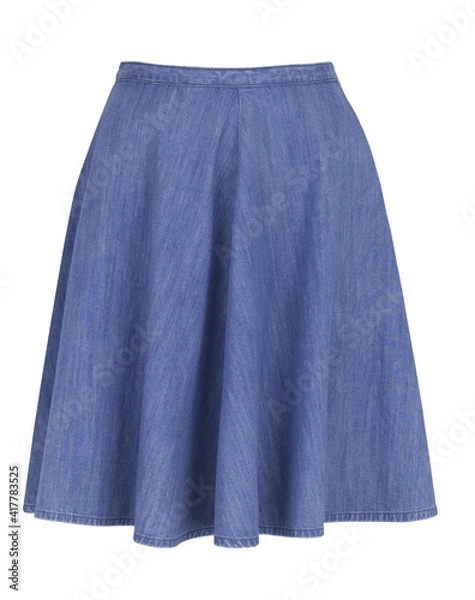 Obraz Jeans skirt on white background