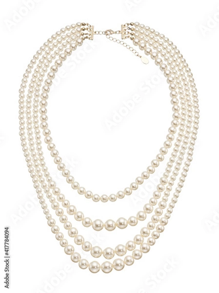 Obraz Necklace isolated on white background.