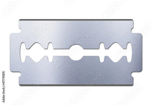 Fototapeta razor blade on white background