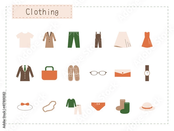 Obraz ファッション　アイコンセット（カラー）