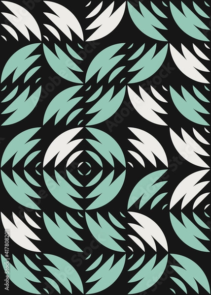 Fototapeta Abstract Geometric Pattern generative computational art illustration