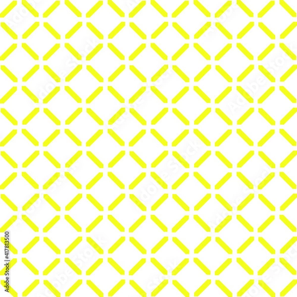 Fototapeta Abstract seamless pattern made with lines and shapes, striped yellow background, diagonals