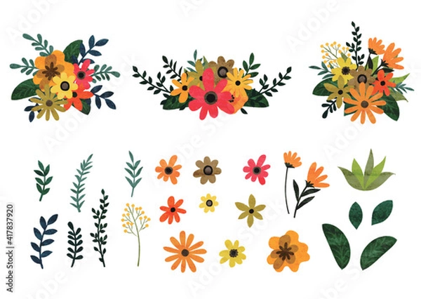 Fototapeta 花のイラスト