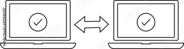 Obraz easy file transfer icon. data backup icon.
