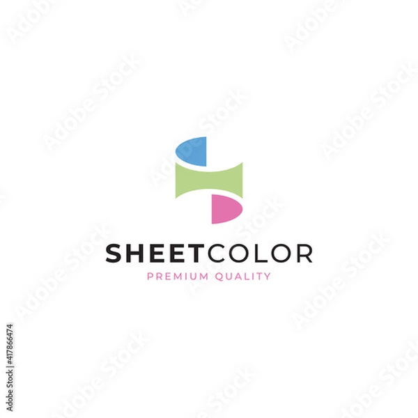 Obraz sheet color logo vector icon illustration modern style