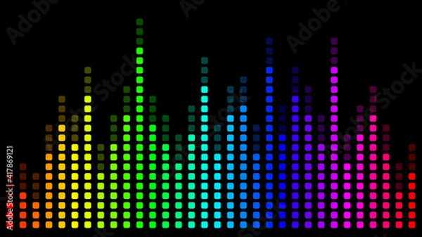 Fototapeta equalizer abstract background with rounded squares