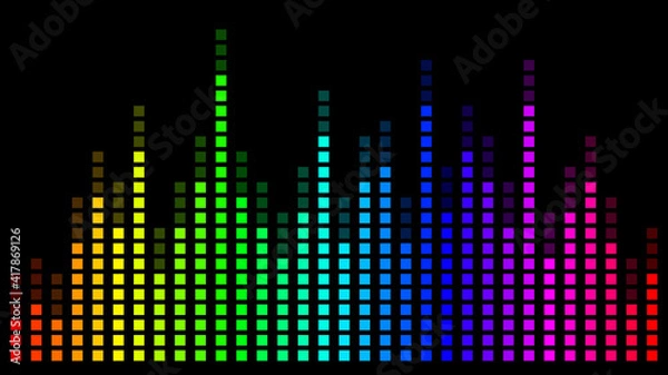 Fototapeta equalizer abstract background with squares