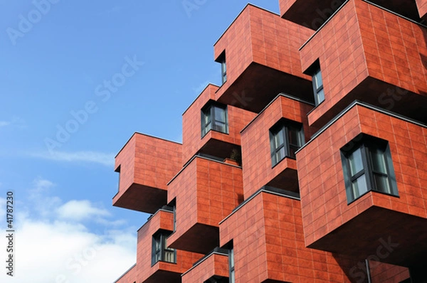 Fototapeta Modern building of unusual shape in Vienna, Austria