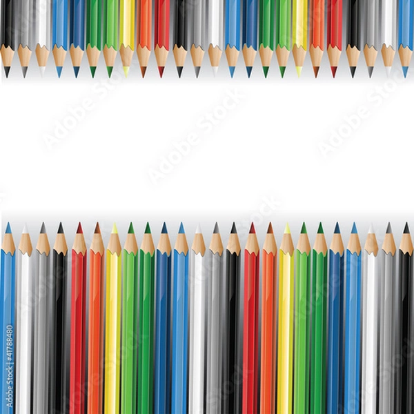 Obraz Colorful pencils background