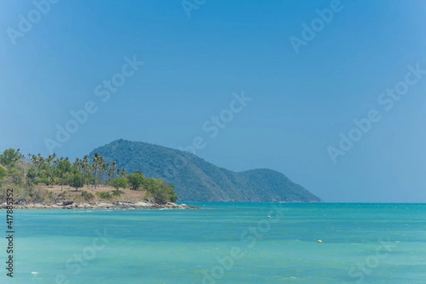 Obraz beach with sky and clouds