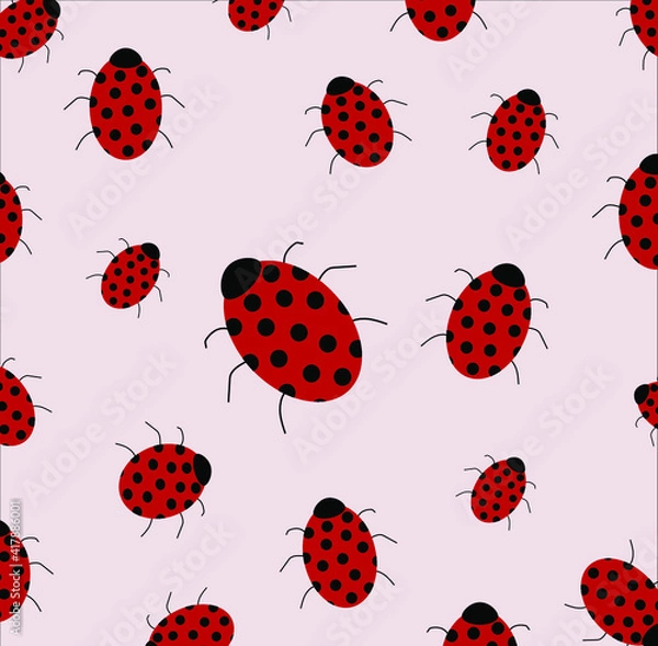 Obraz vector cute red ladybug
wallpaper and background design
