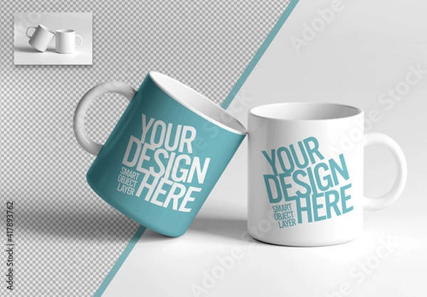 Obraz Makieta ceramicznego kubka