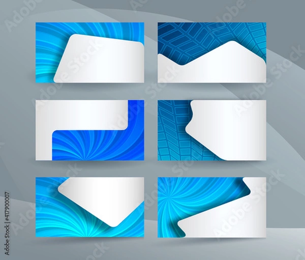 Obraz Abstract professional and designer business card one sided template or clear and minimal visiting card set, name card colors background. Vector illustration EPS 10 for presentation slide banners