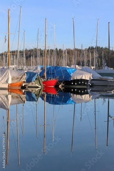 Obraz Sailing reflections in Norway