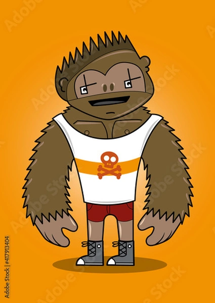 Fototapeta Ape monster vector illustration