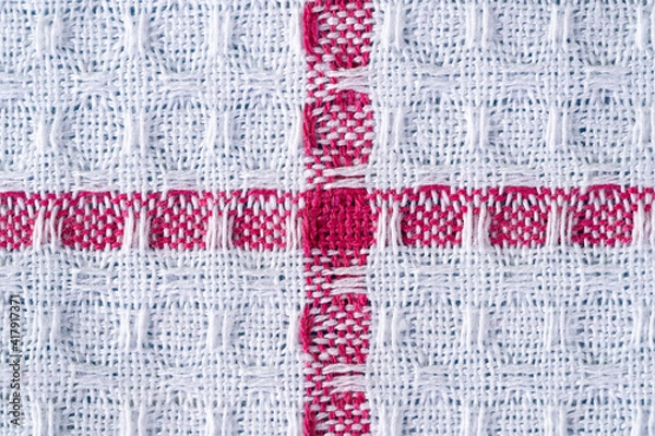 Obraz Fabric texture abstract   background. Close up Macro shot